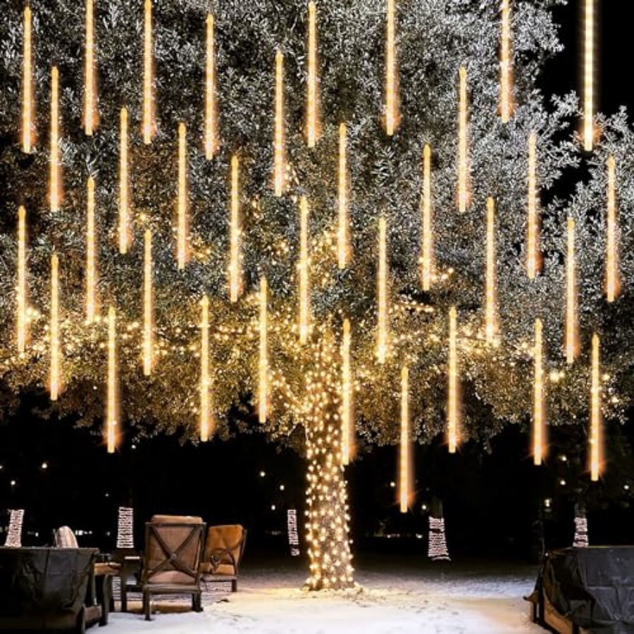 Outdoor Lighting For Christmas - Christmas Lights Outdoor, Meteor Shower Rain