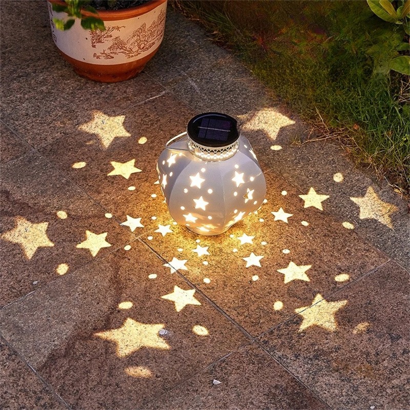 Outdoor Lighting Patio - Garden Star Projector Lamp Hanging Solar