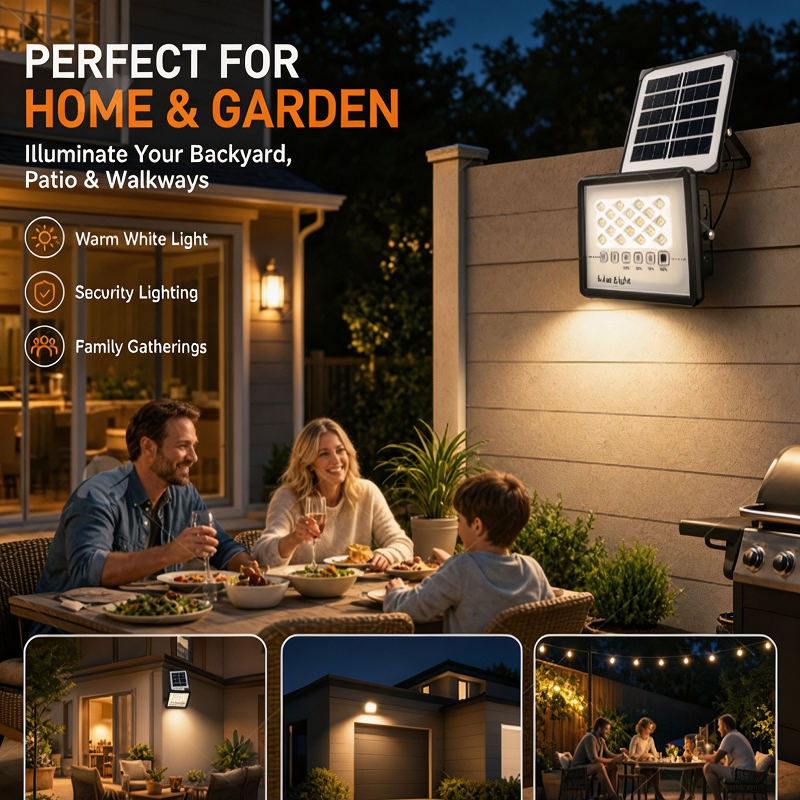 Outdoor Lighting For Fence - Outdoor Solar LED Courtyard Lamp IP67