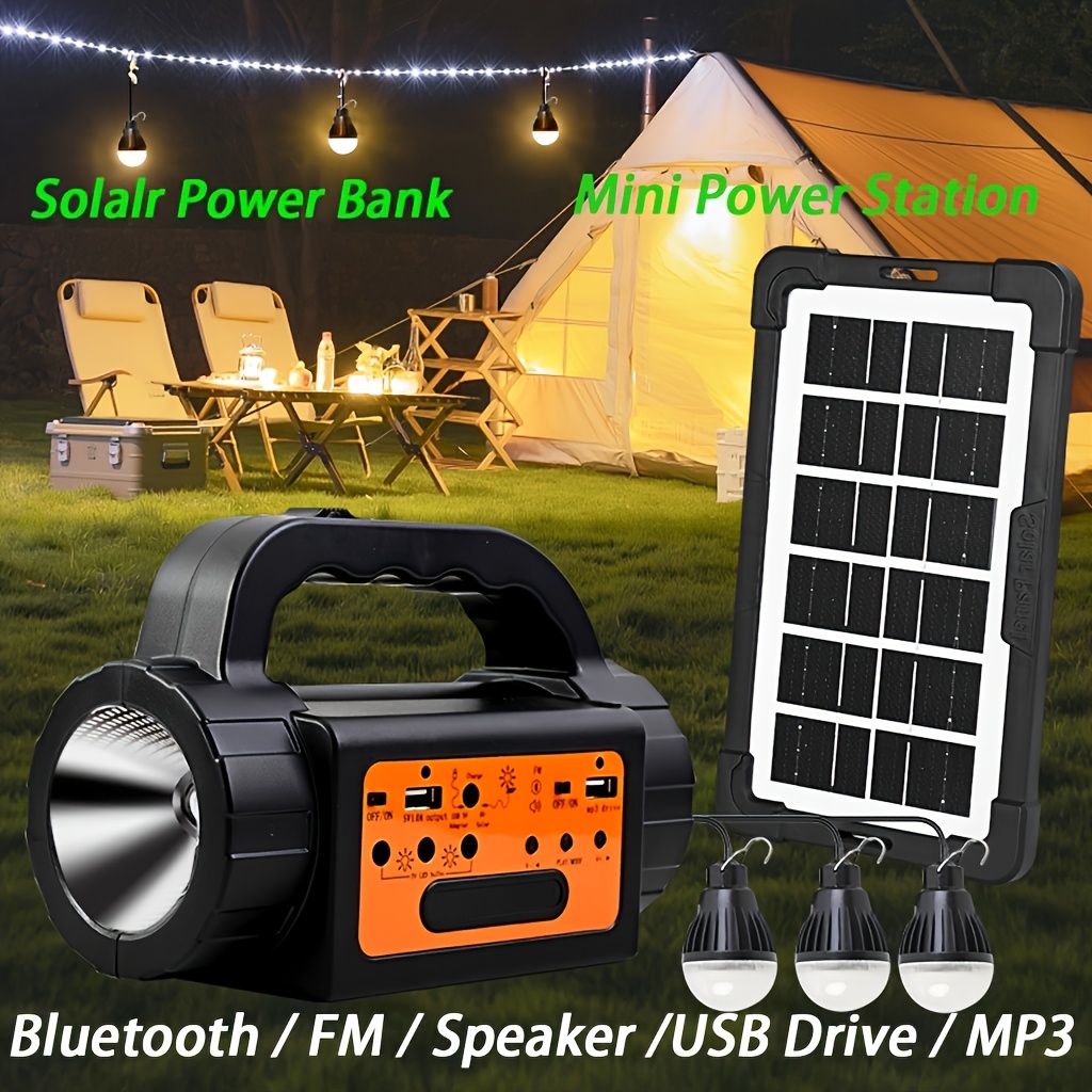 Outdoor Lighting Up And Down - Solar Rechargeable Camping Lights Outdoor, Powered