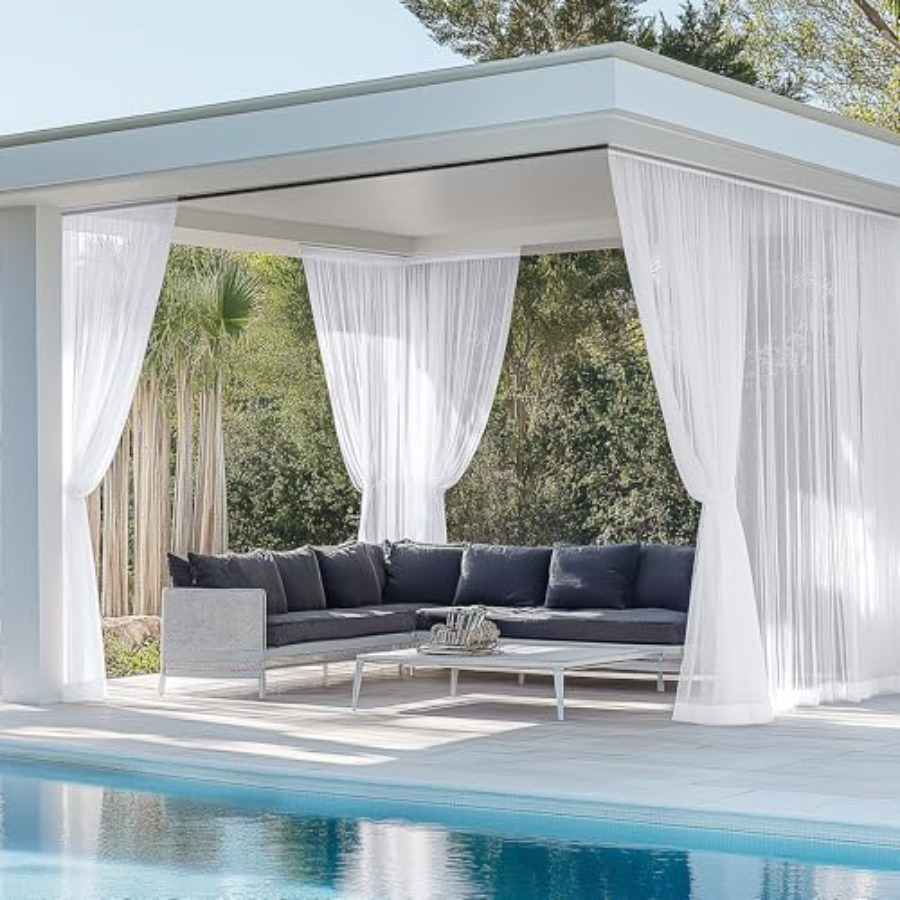 Outdoor Lighting Patio - Outdoor sheer curtains for patio, gazebo,