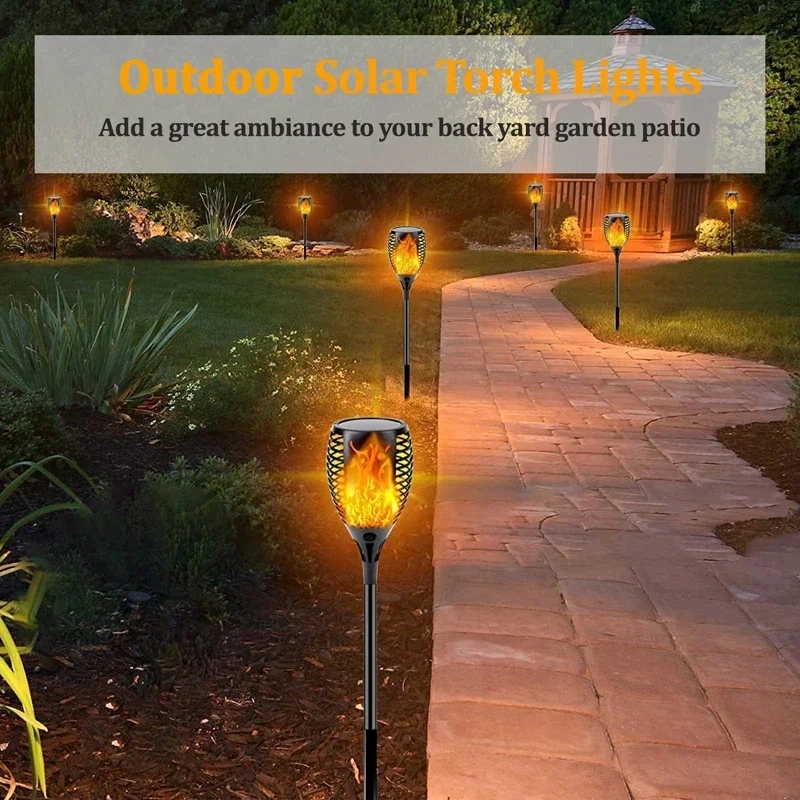 96 LED Outdoor Solar Torch Lig – Outdoor Lighting Low Voltage Bewertung und Preis