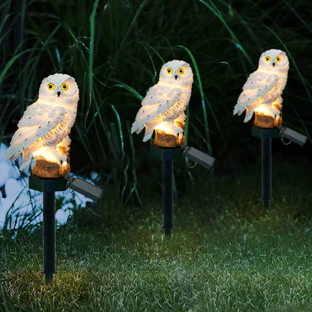 Solar light owl animal sculptu – Outdoor Lighting Diy Bewertung und Preis