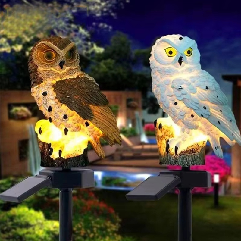 Solar light owl animal sculptu – Outdoor Lighting Diy Bewertung und Preis