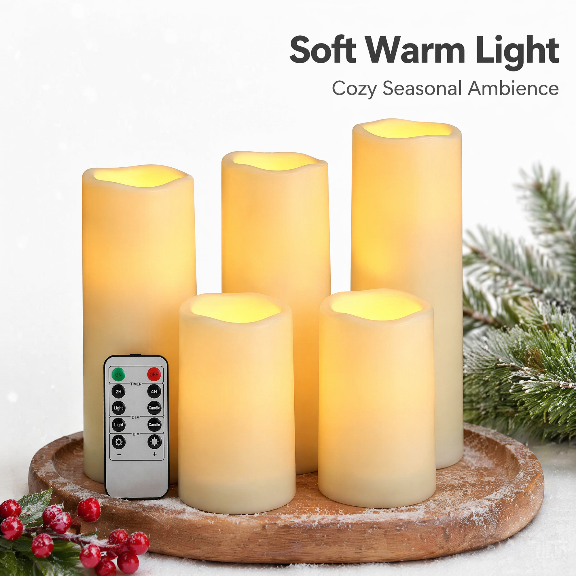 Flameless LED Pillar Candle Wa – Outdoor Lighting For Christmas Bewertung und Preis
