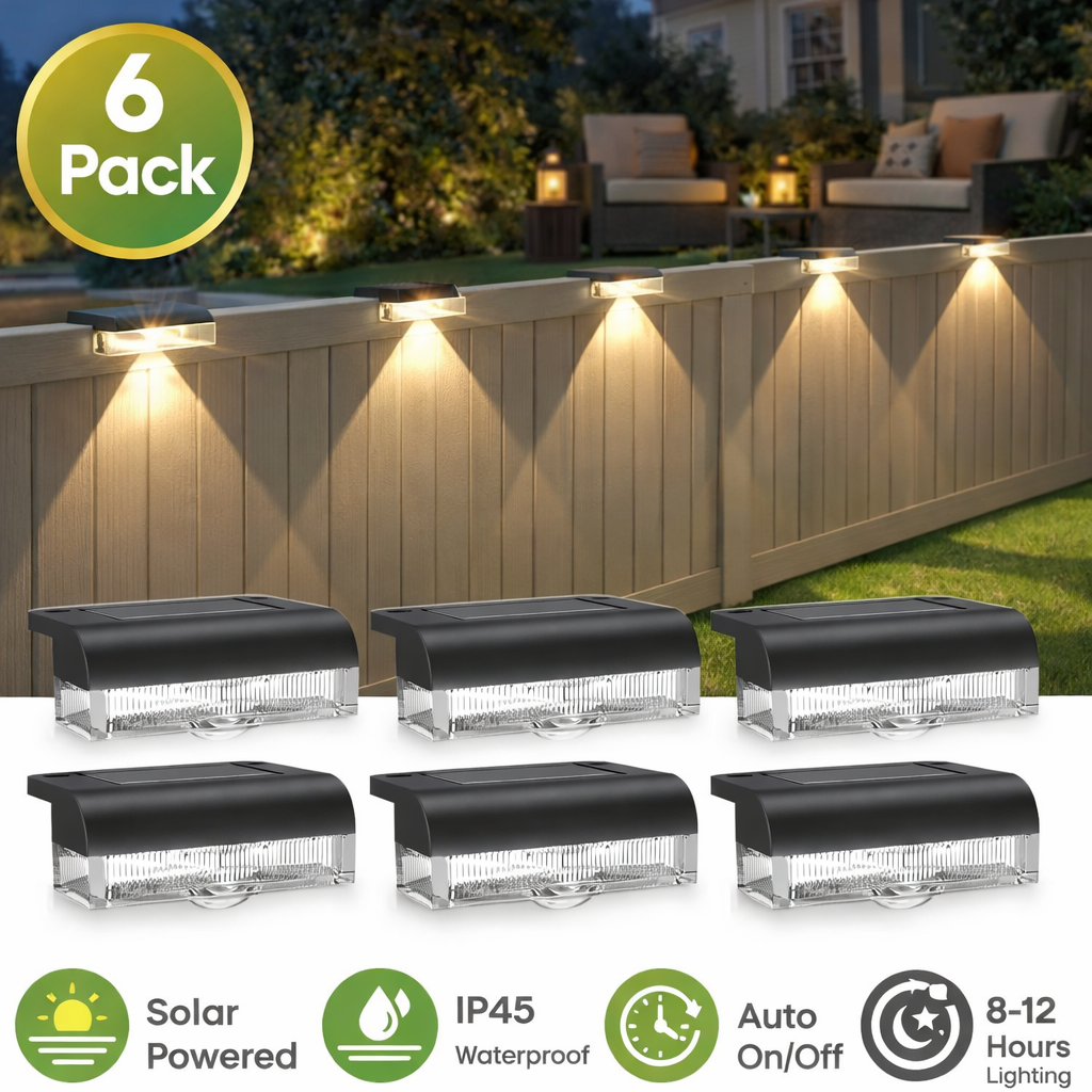 6/14 Pack Outdoor Solar Fence  – Outdoor Lighting For Fence Bewertung und Preis