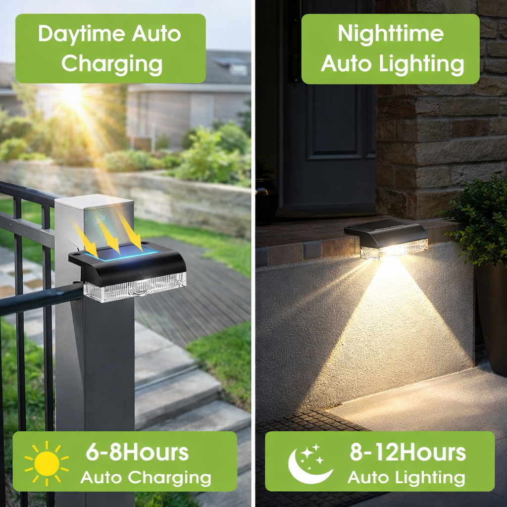 6/14 Pack Outdoor Solar Fence  – Outdoor Lighting For Fence Bewertung und Preis
