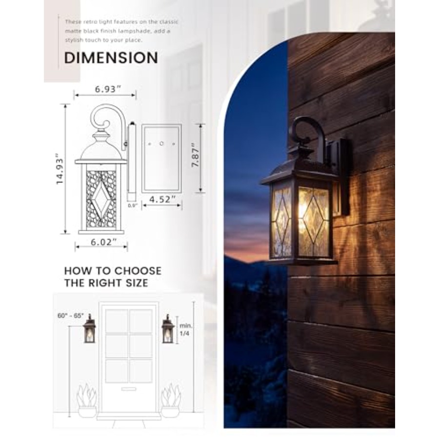 Outdoor Wall Light Fixtures, E – Outdoor Lighting Sconce Bewertung und Preis