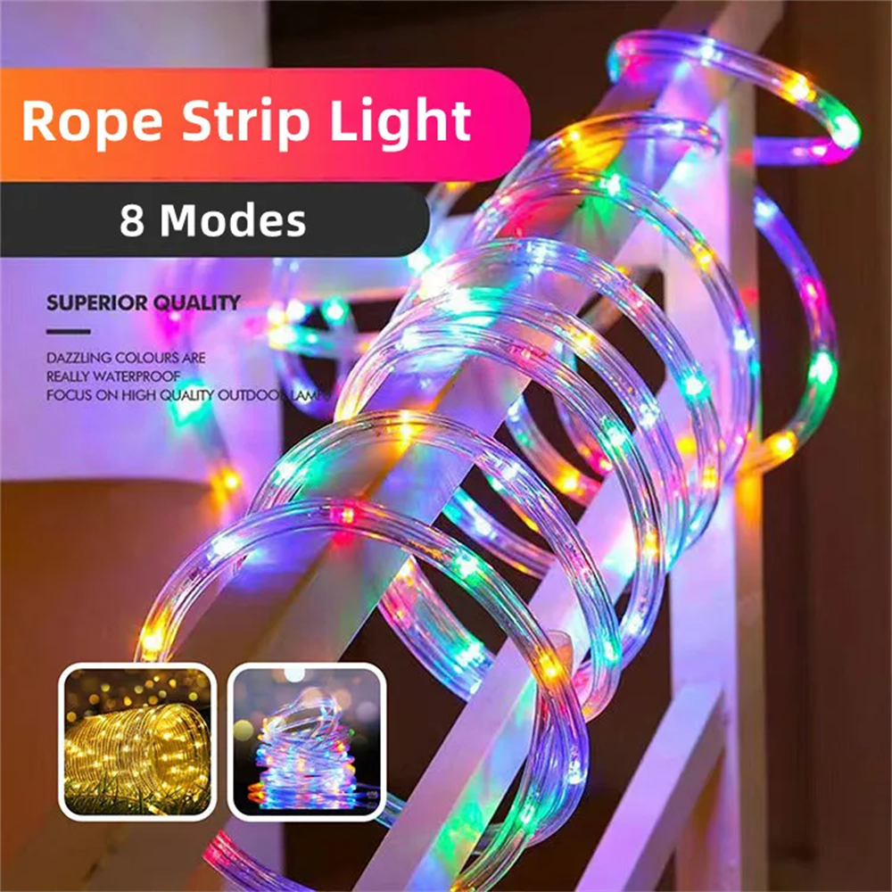 LED Solar Strip Rope Tube Fair – Outdoor Lighting For Fence Bewertung und Preis