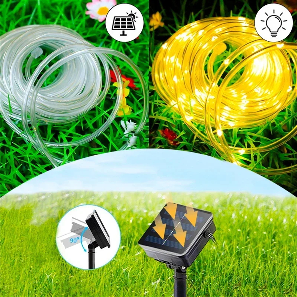 LED Solar Strip Rope Tube Fair – Outdoor Lighting For Fence Bewertung und Preis