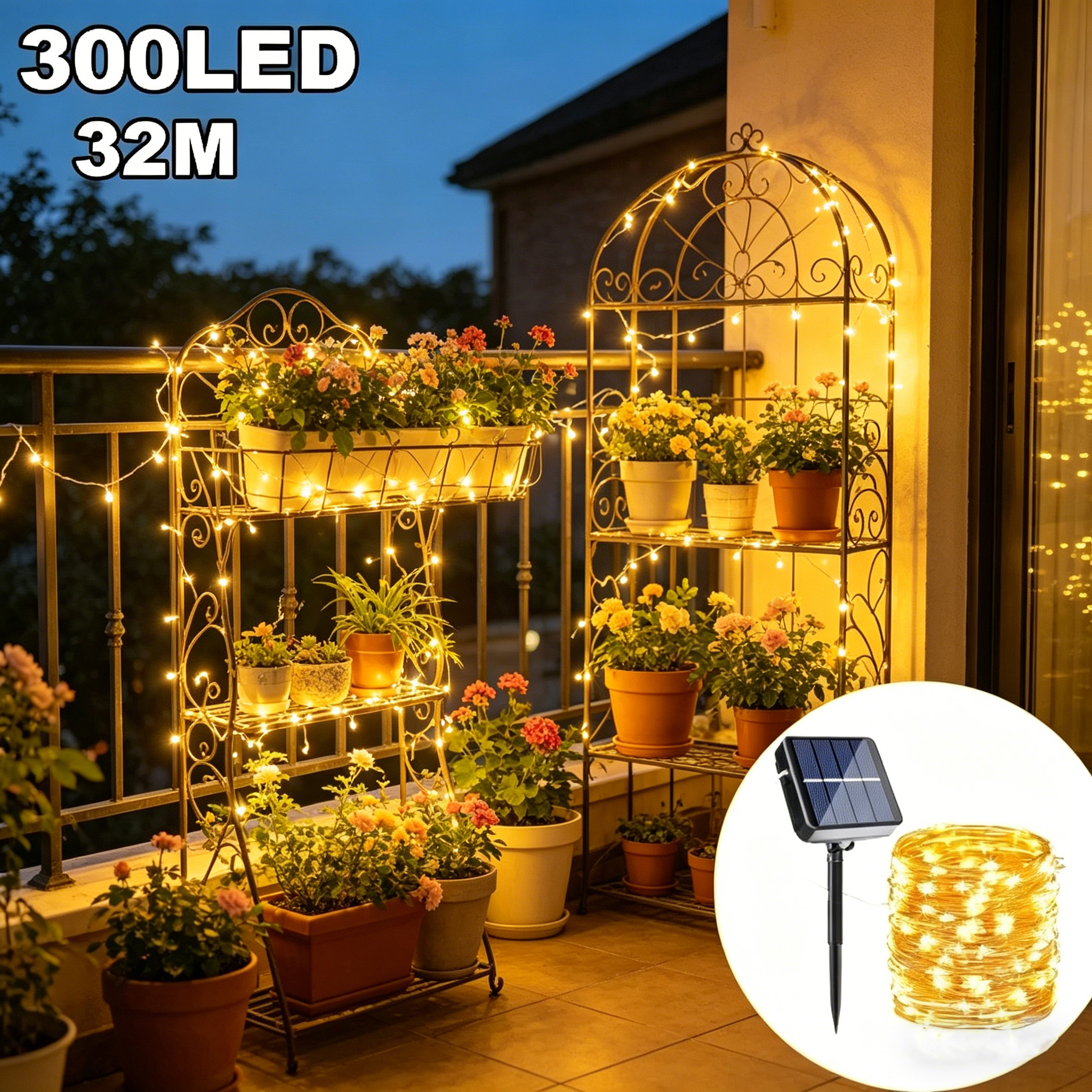 Solar String Fairy Lights Outd – Outdoor Lighting For Fence Bewertung und Preis