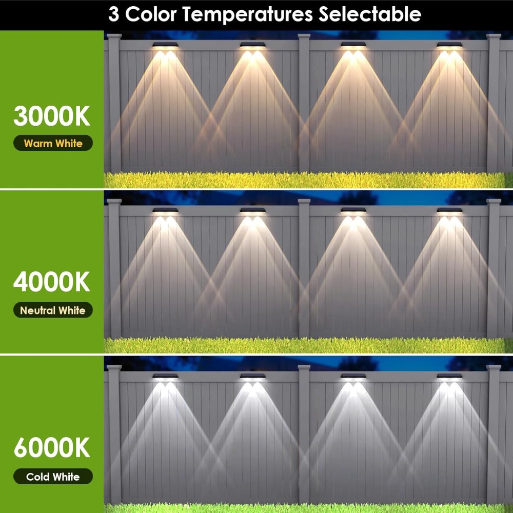 Solar Fence Lights Outdoor Wat – Outdoor Lighting For Fence Bewertung und Preis