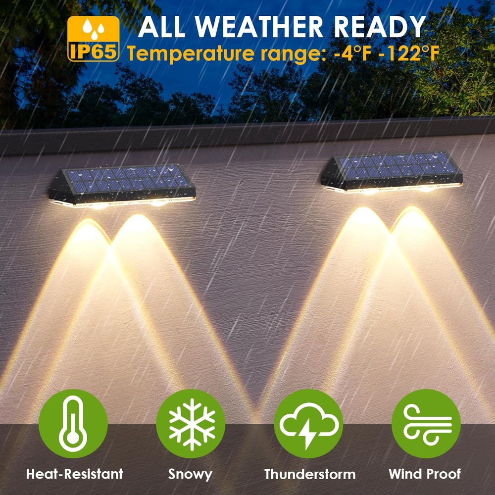 Solar Fence Lights Outdoor Wat – Outdoor Lighting For Fence Bewertung und Preis