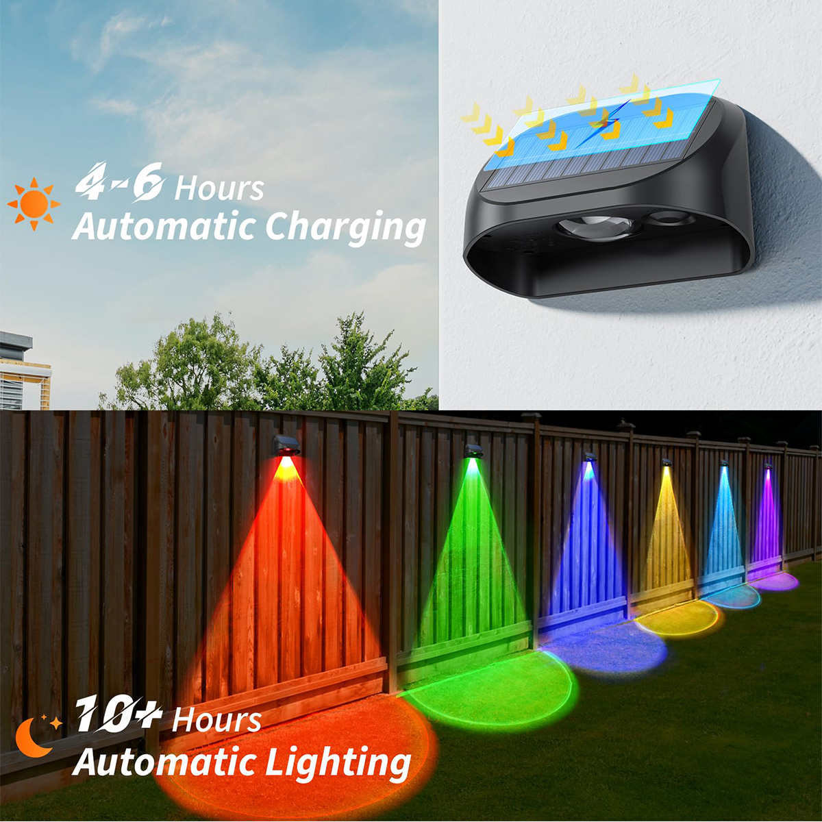 Solar Wall Lamp Solar Fence Li – Outdoor Lighting For Fence Bewertung und Preis