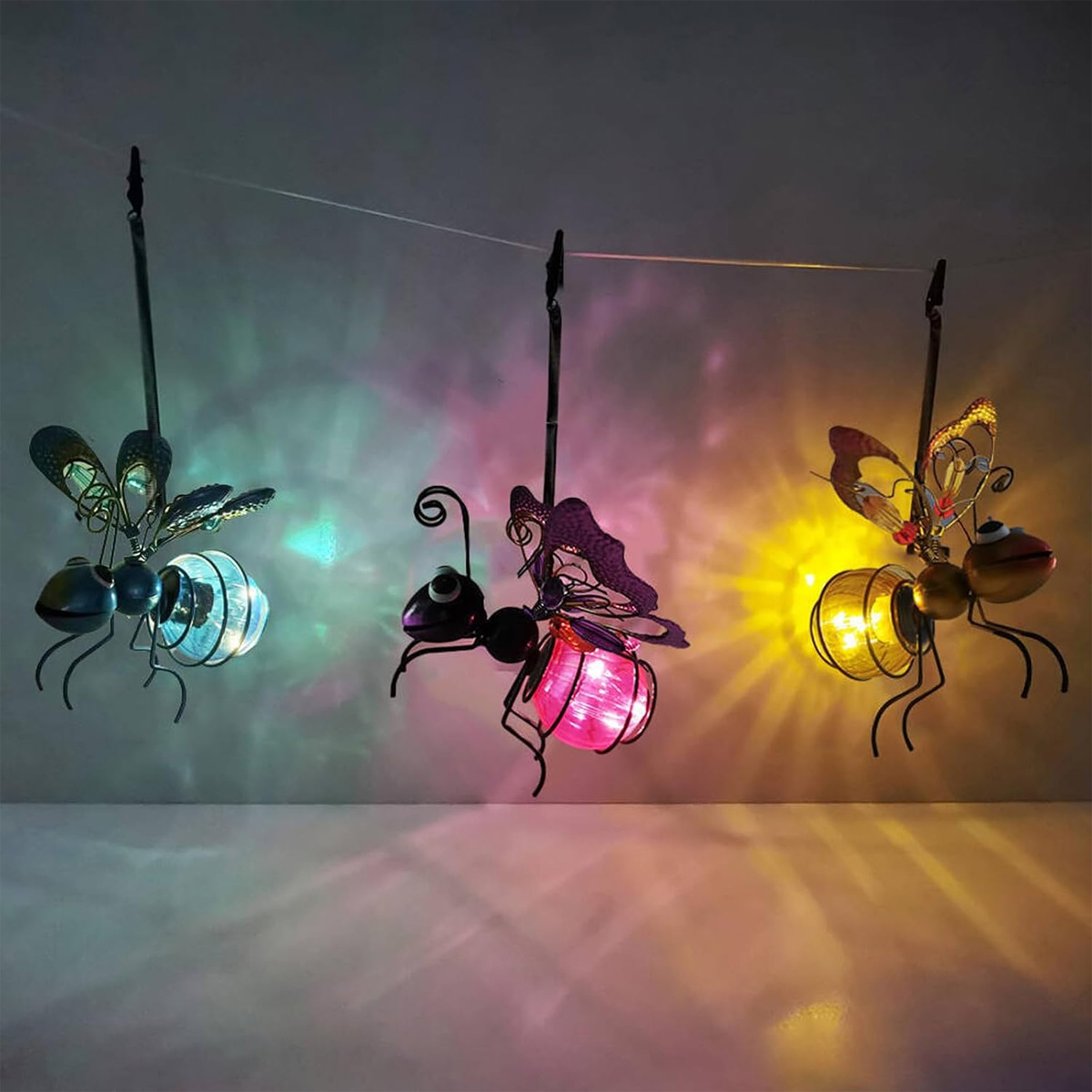 Solar Iron Insect Statue With  – Outdoor Lighting For Fence Bewertung und Preis