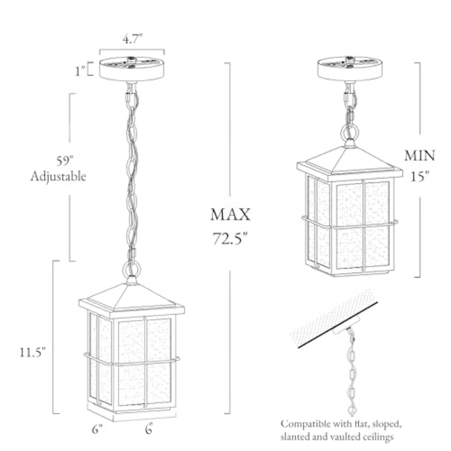 Outdoor Pendant Light Fixture, – Outdoor Lighting Fixtures Bewertung und Preis