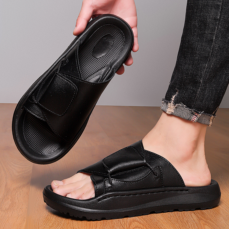 Leather Men's Slippers Slides  – Outdoor Lighting Design Bewertung und Preis