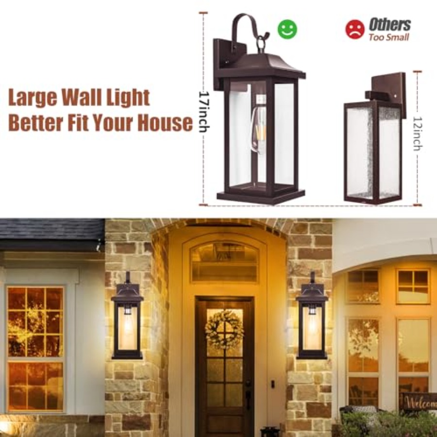 2-Pack 17 Inch Large Bronze Ou – Outdoor Lighting Sconce Bewertung und Preis