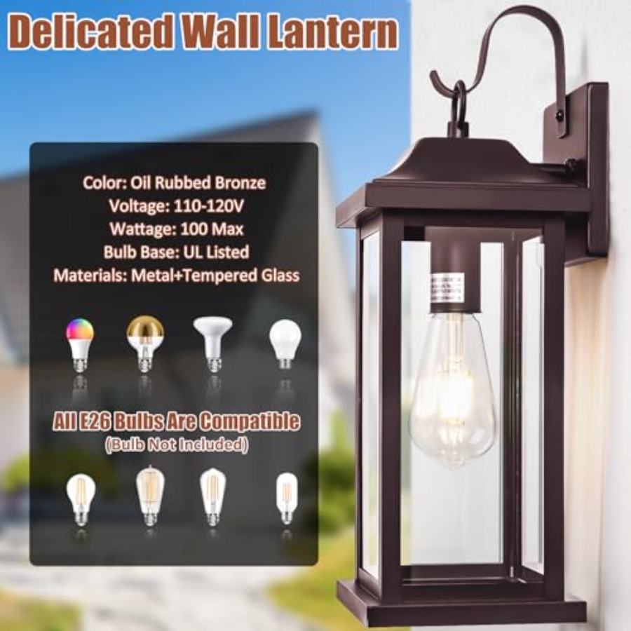 2-Pack 17 Inch Large Bronze Ou – Outdoor Lighting Sconce Bewertung und Preis