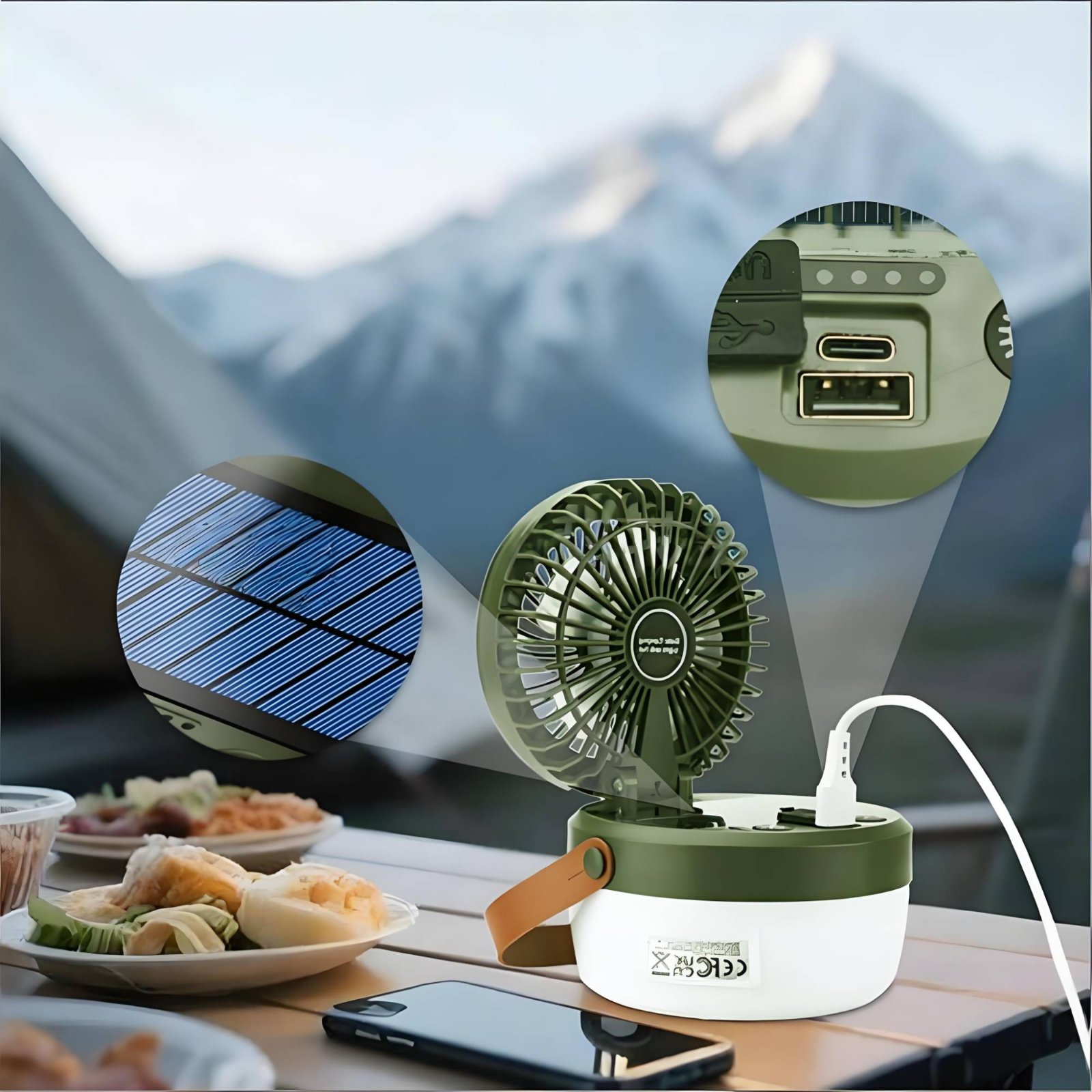 Solar Camping Fan Lantern Fold – Outdoor Lighting Design Bewertung und Preis