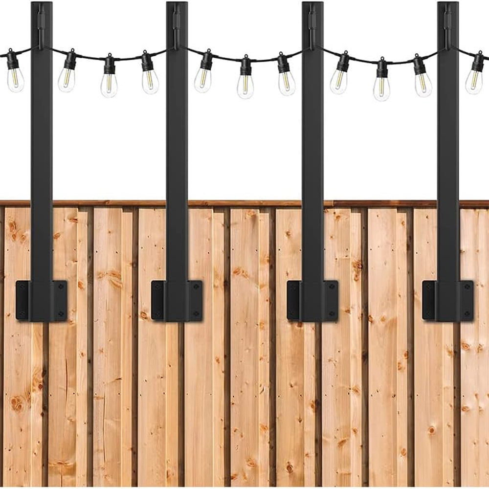4 Pcs Metal String Light Poles – Outdoor Lighting For Fence Bewertung und Preis