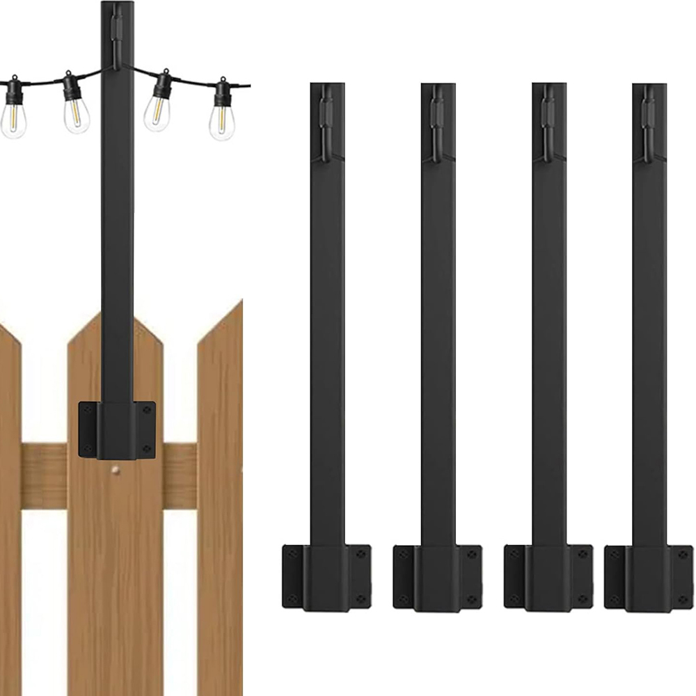4 Pcs Metal String Light Poles – Outdoor Lighting For Fence Bewertung und Preis