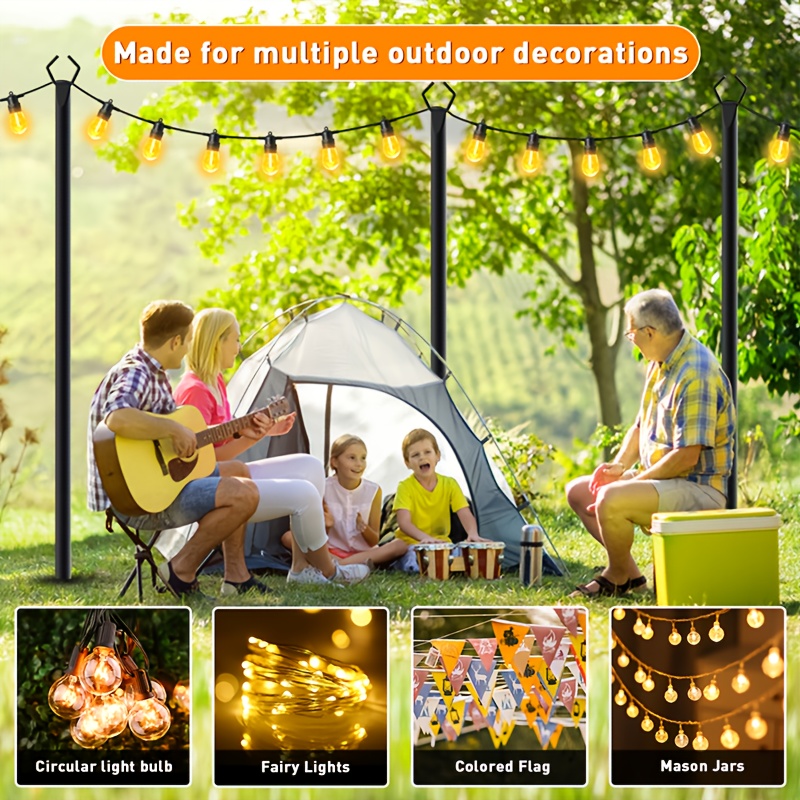 6pcs Metal Light Poles, 8.9ft  – Outdoor Lighting For Christmas Bewertung und Preis