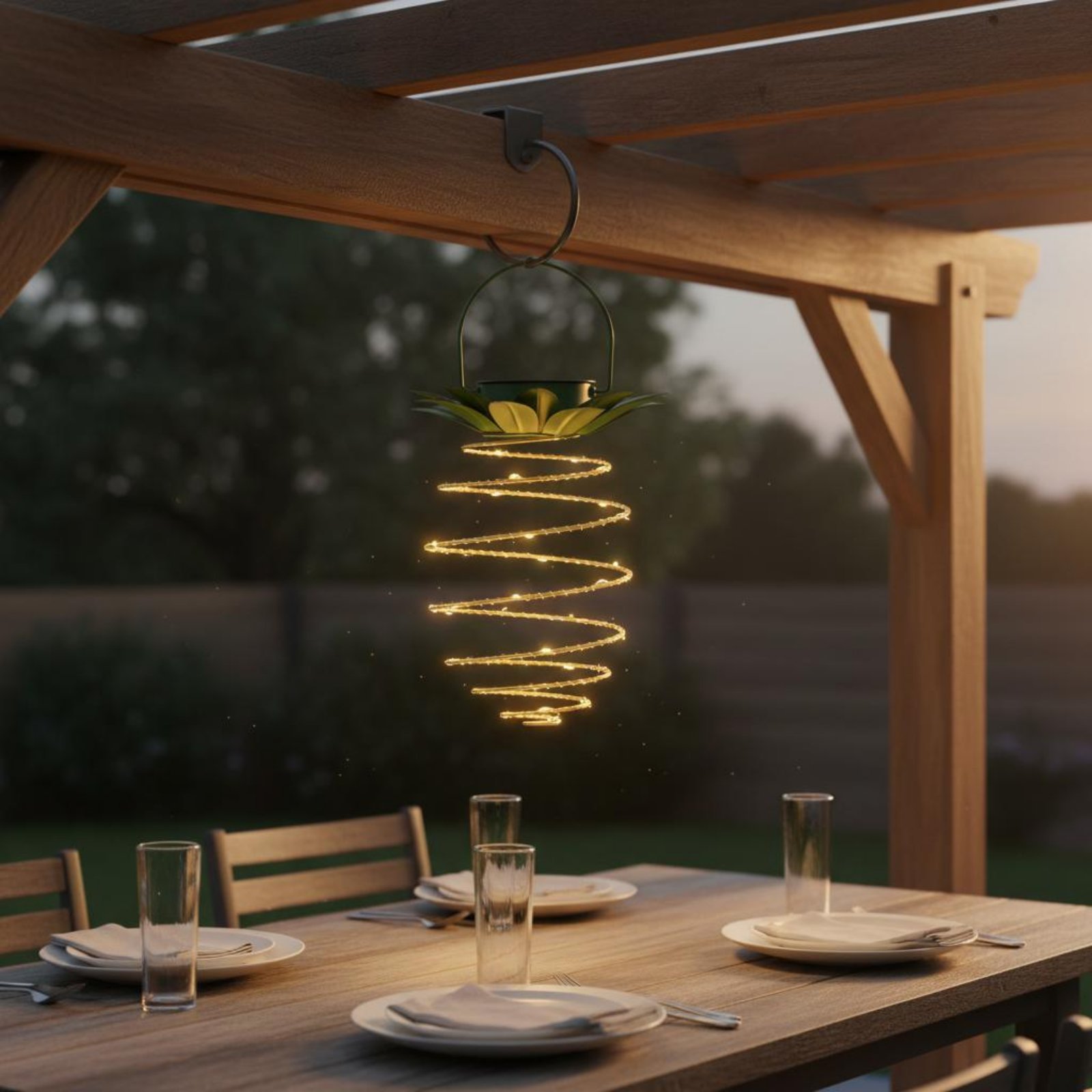2 Pieces Solar Pineapple Lamp  – Outdoor Lighting Design Bewertung und Preis