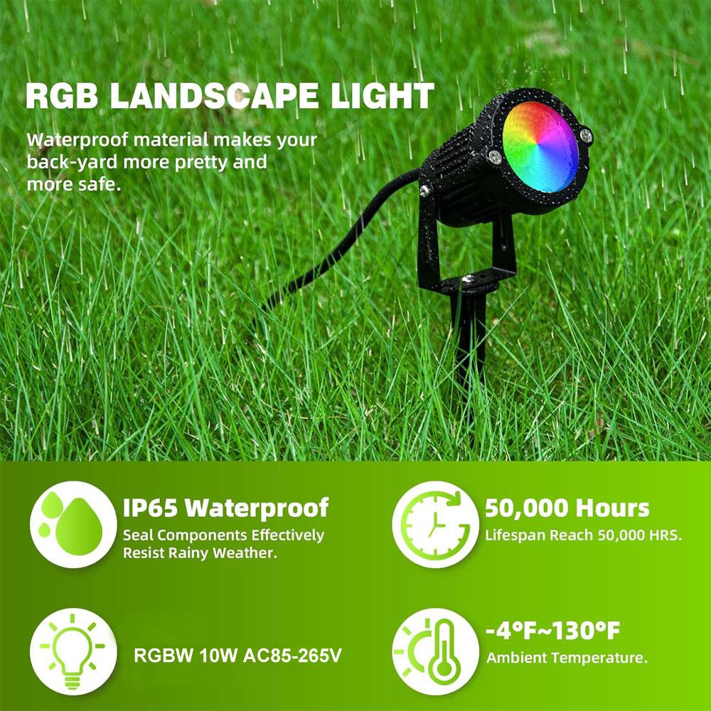 RGBW Landscape Lighting 10W wi – Outdoor Lighting Patio Bewertung und Preis