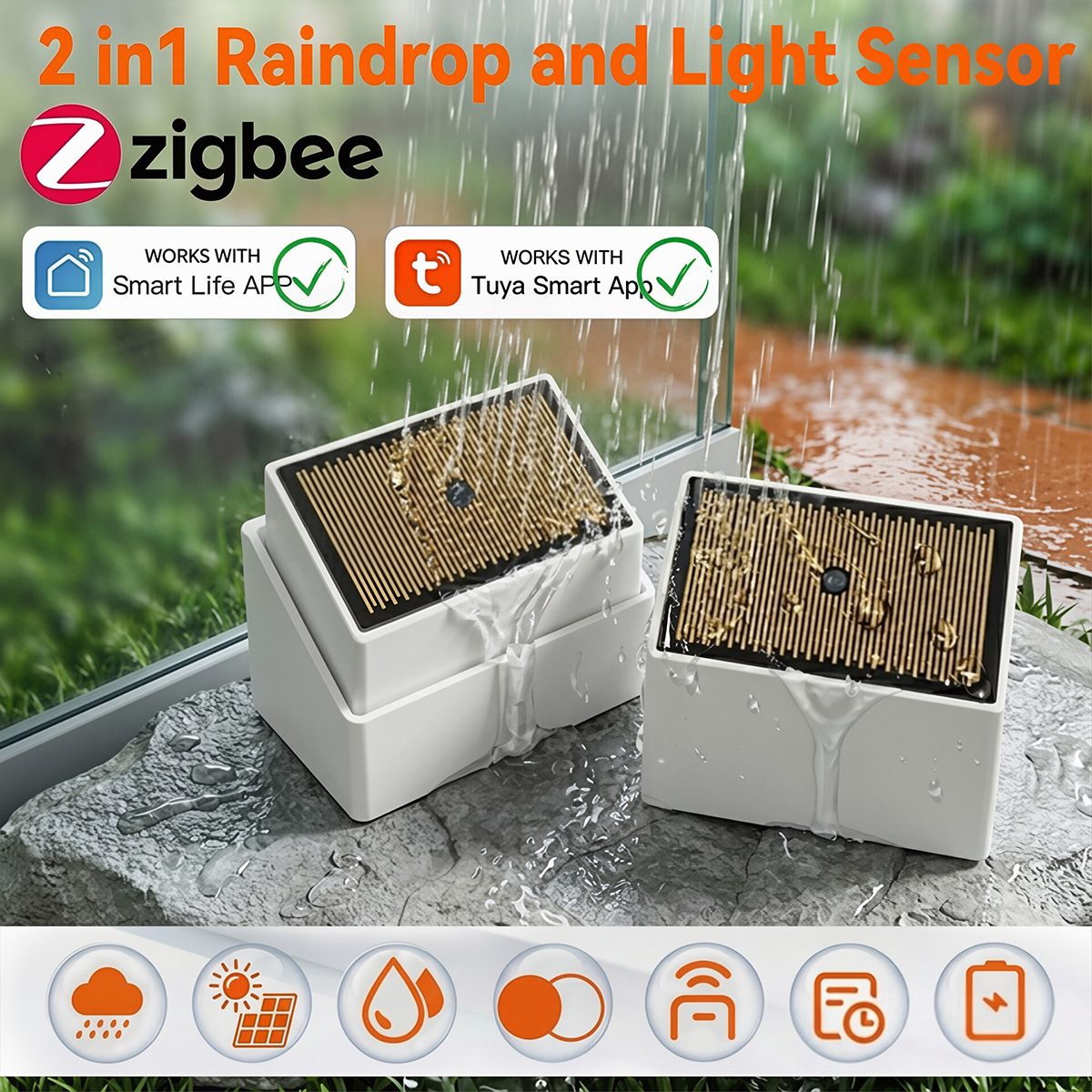 2 in 1 Tuya Zigbee Rain Sensor – Outdoor Lighting Zigbee Bewertung und Preis