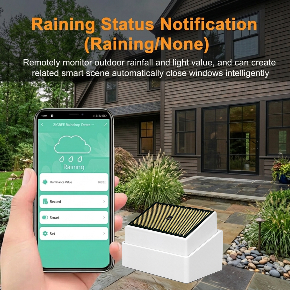 2 in 1 Tuya Zigbee Rain Sensor – Outdoor Lighting Zigbee Bewertung und Preis