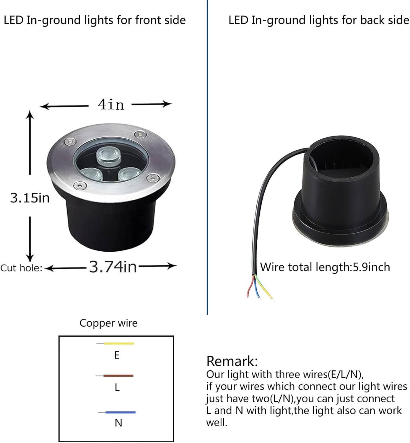 4 Pack Outdoor In Ground Light – Outdoor Lighting Underground Wiring Bewertung und Preis