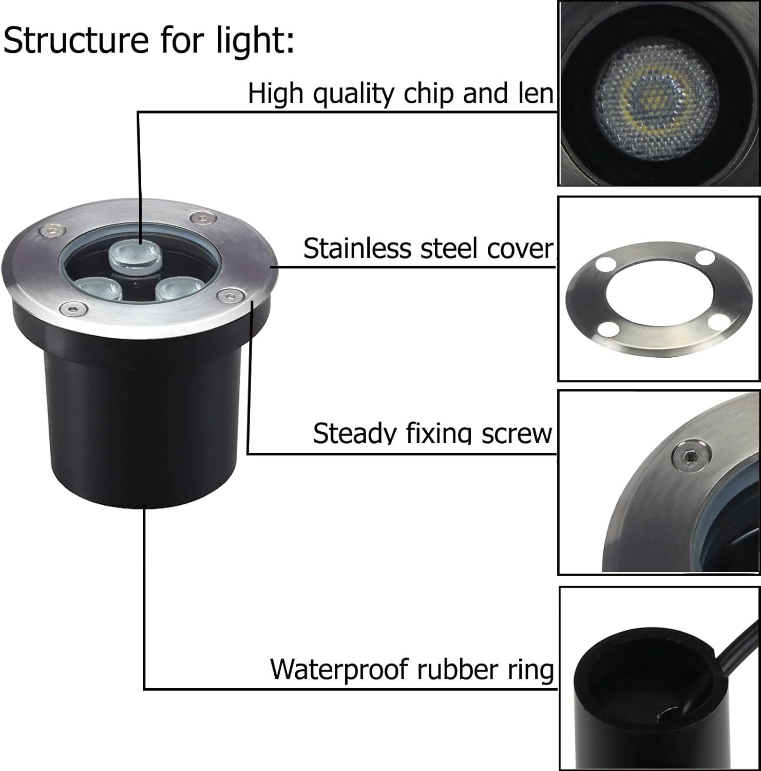 4 Pack Outdoor In Ground Light – Outdoor Lighting Underground Wiring Bewertung und Preis