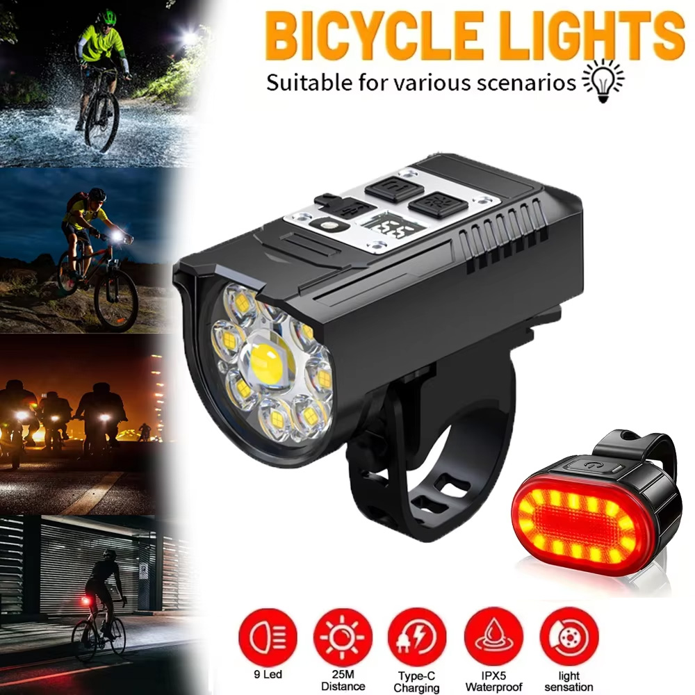 9 LED Bicycle Headlight USB Re – Outdoor Lighting Ideas For Party Bewertung und Preis