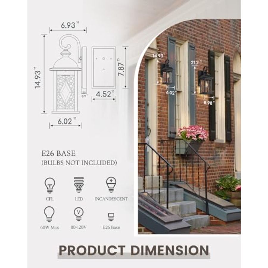 15 Exterior Wall Sconce, 2-Pac – Outdoor Lighting Sconce Bewertung und Preis
