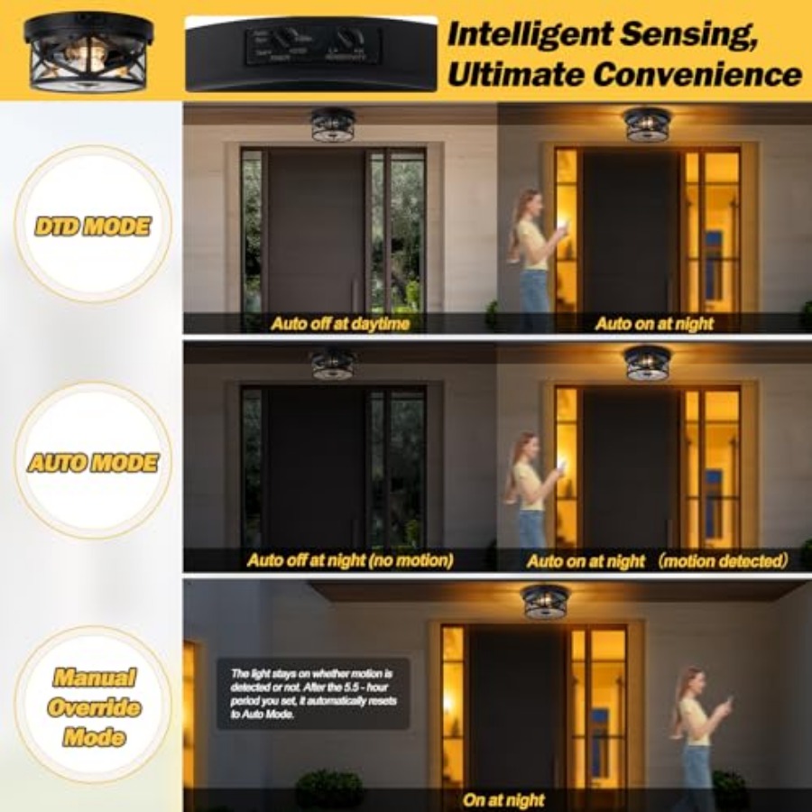 Motion Sensor Outdoor Ceiling  – Outdoor Lighting Fixtures Bewertung und Preis