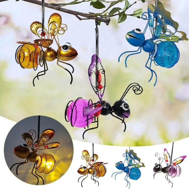 Solar Iron Insect Statue With  – Outdoor Lighting For Fence Bewertung und Preis