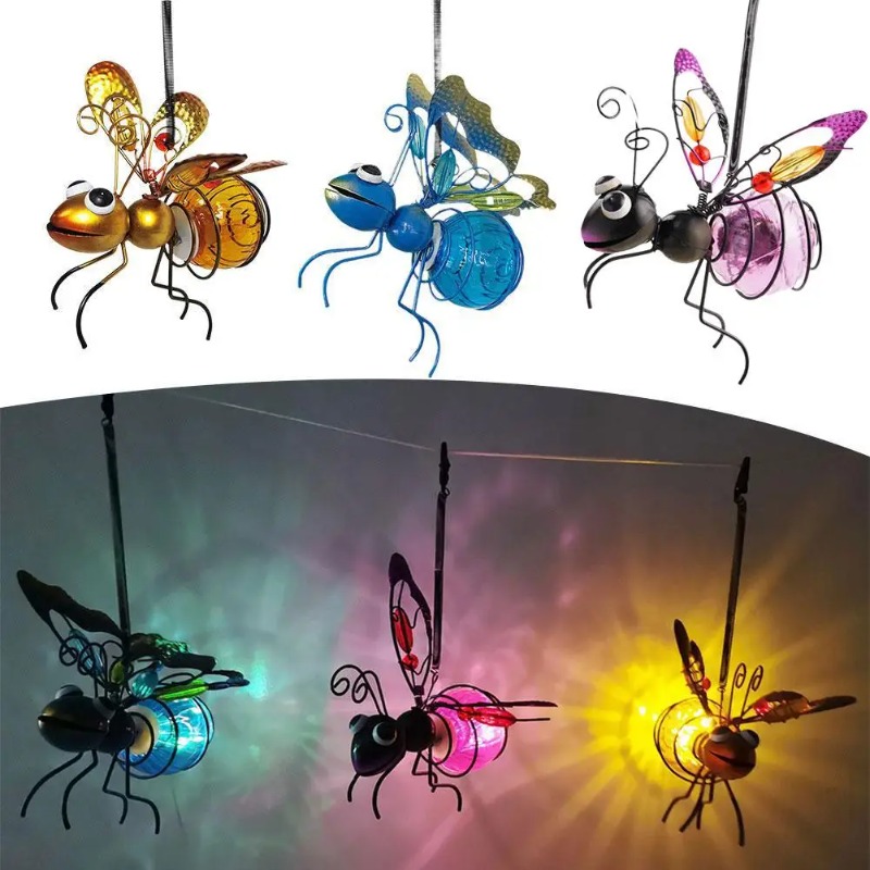 Solar Iron Insect Statue With  – Outdoor Lighting For Fence Bewertung und Preis