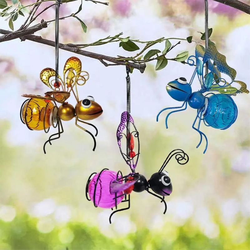 Solar Iron Insect Statue With  – Outdoor Lighting For Fence Bewertung und Preis
