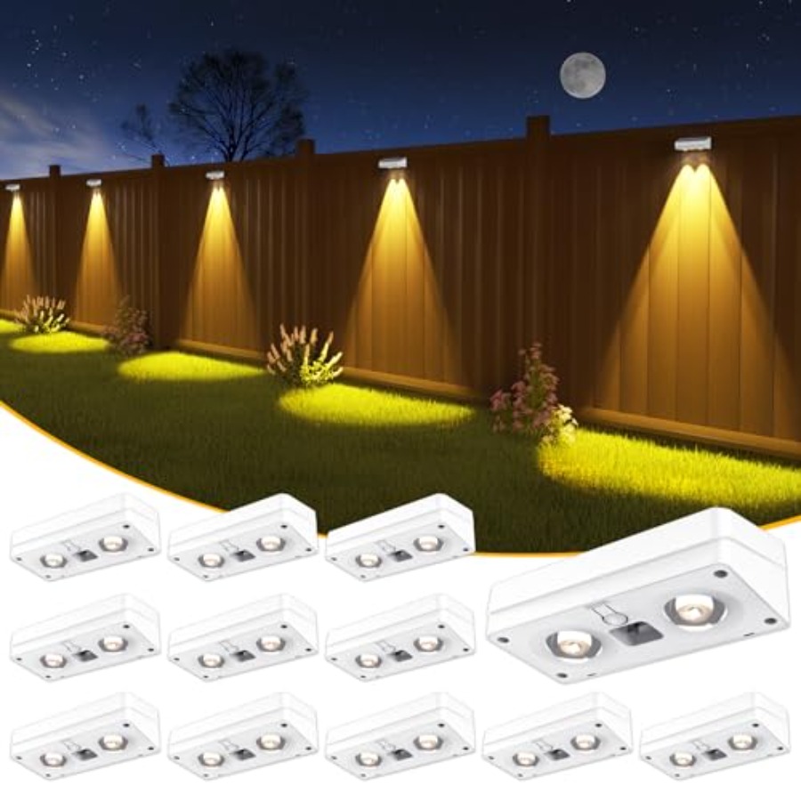 Solar Fence Lights 12 Pack, 50 – Outdoor Lighting For Fence Bewertung und Preis