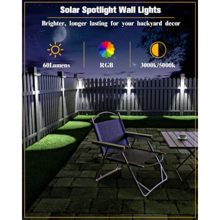 Solar Fence Lights 12 Pack, 50 – Outdoor Lighting For Fence Bewertung und Preis