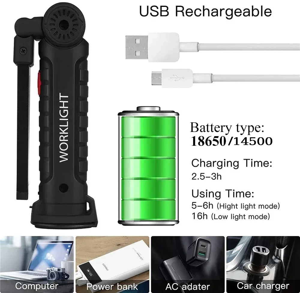 LED COB Flashlight USB Recharg – Outdoor Lighting Fixtures Bewertung und Preis