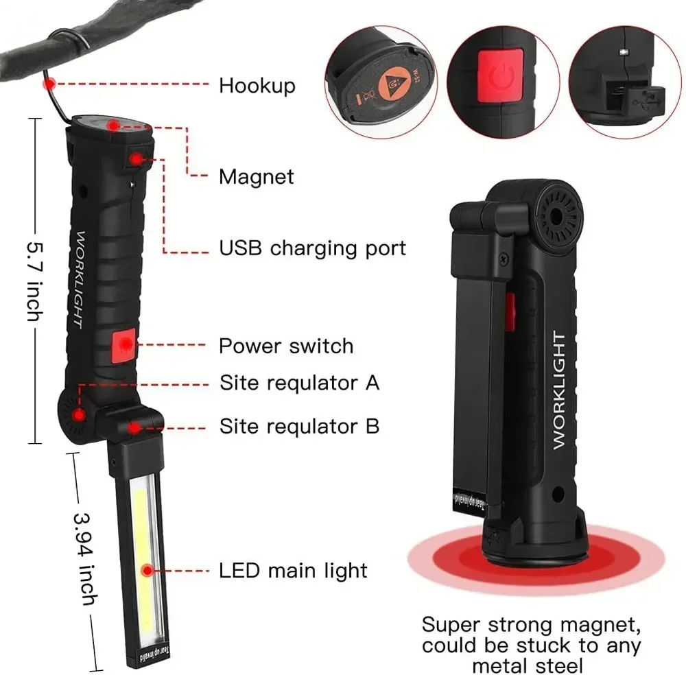 LED COB Flashlight USB Recharg – Outdoor Lighting Fixtures Bewertung und Preis