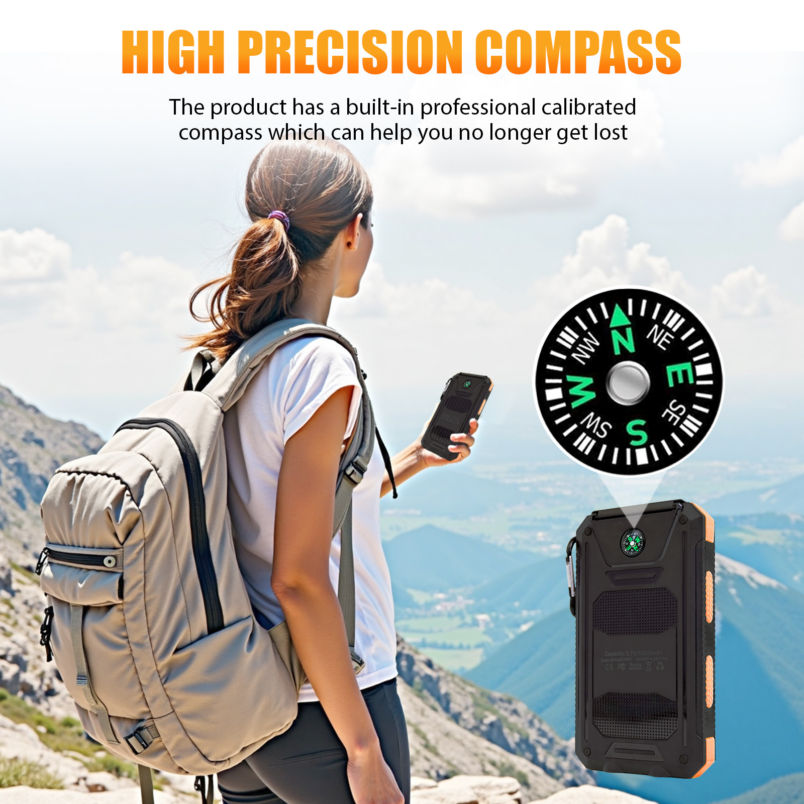 10000mAh Solar Power Bank Port – Outdoor Lighting Permanent Bewertung und Preis