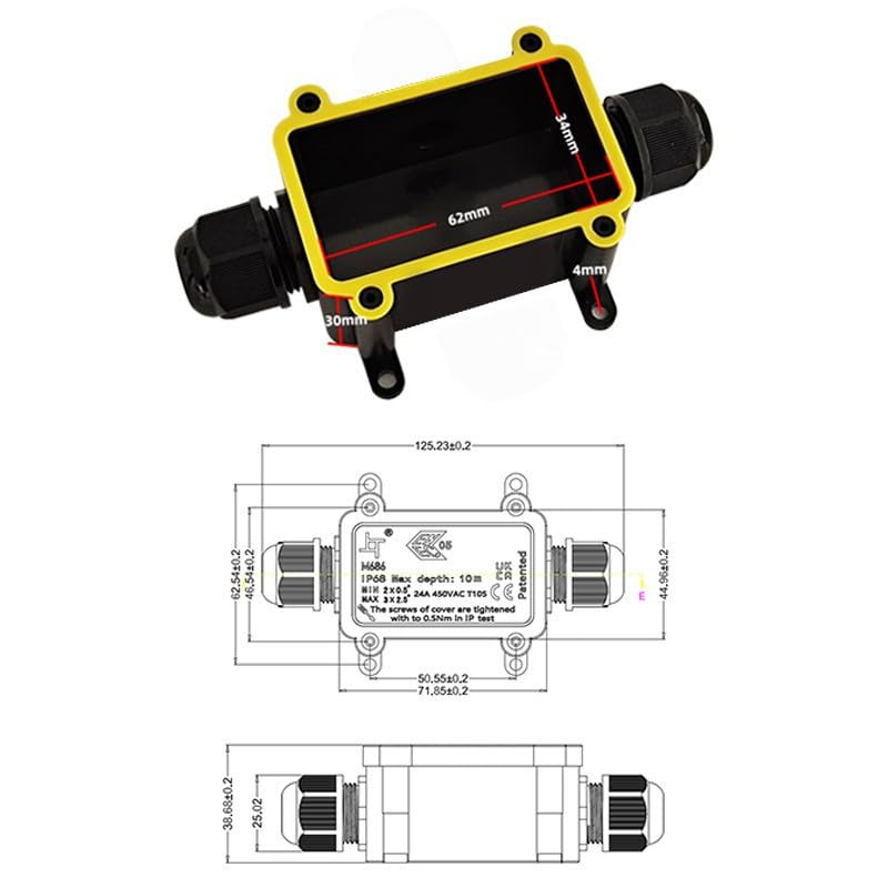 IP68 Waterproof Junction Box 2 – Outdoor Lighting Underground Wiring Bewertung und Preis