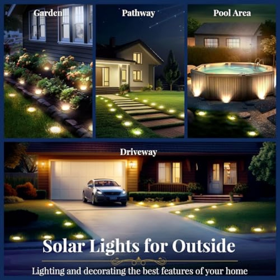 Solar Ground Lights Solar Ligh – Outdoor Lighting Patio Bewertung und Preis