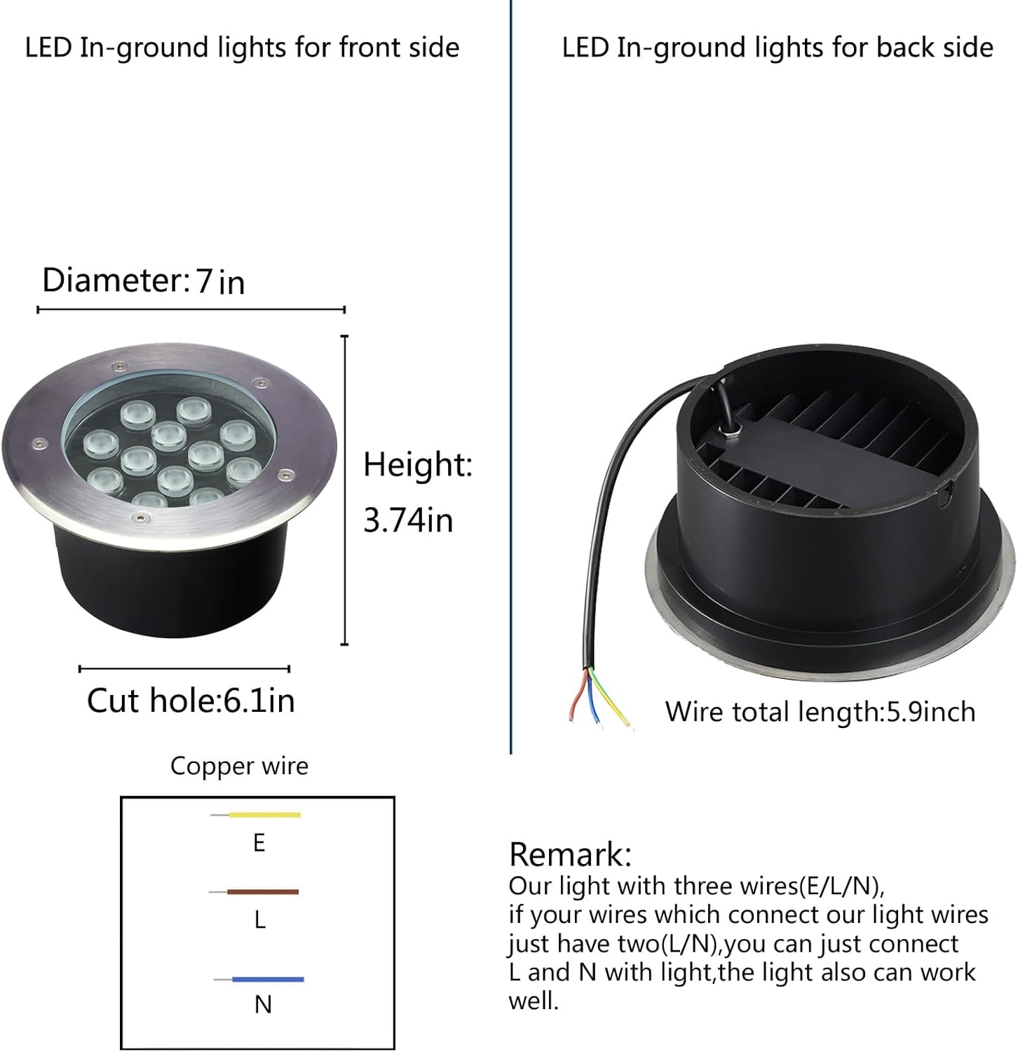 12W Outdoor In Ground Lights,2 – Outdoor Lighting Underground Wiring Bewertung und Preis